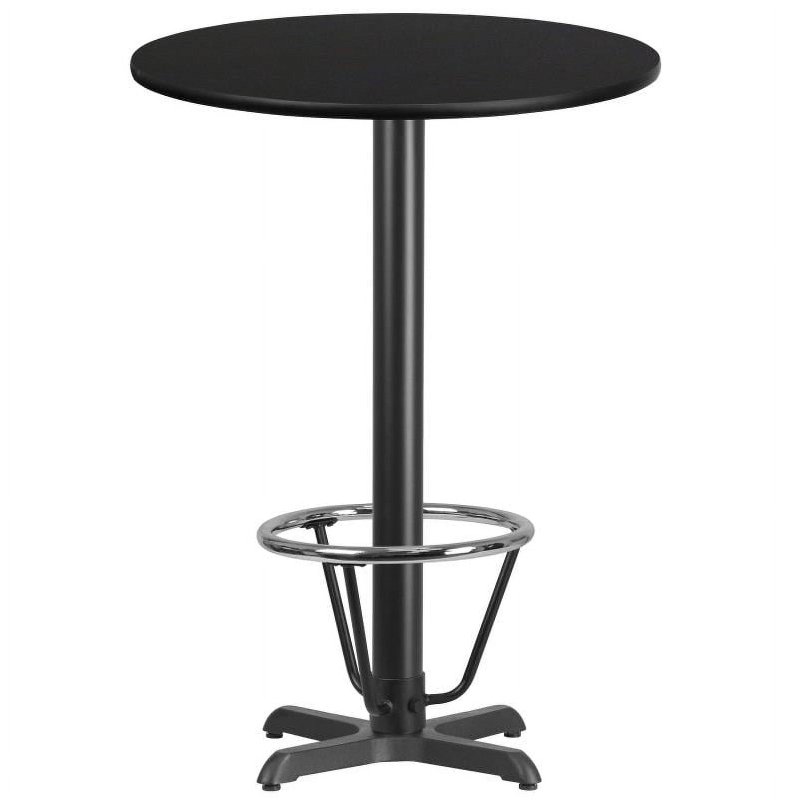 Flash Furniture 30" X 42" Bar Height Table | Black Laminate Top With Commercial Metal Base | Restaurant & Home Use