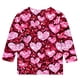 thumbnail image 5 of Blusas y camisas de cuello redondo y manga larga para niños, blusas/camisas de poliéster con estampado de corazones, mangas 3/4 y cuello redondo, elegantes e informales., 5 of 5