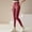 Watermelon Red, variant on Ovbmpzd Women's Yoga Tights Opaque Tummy Control Beige Pantyhose Pockets Butt Lifting Workout Leggings Tights for Women