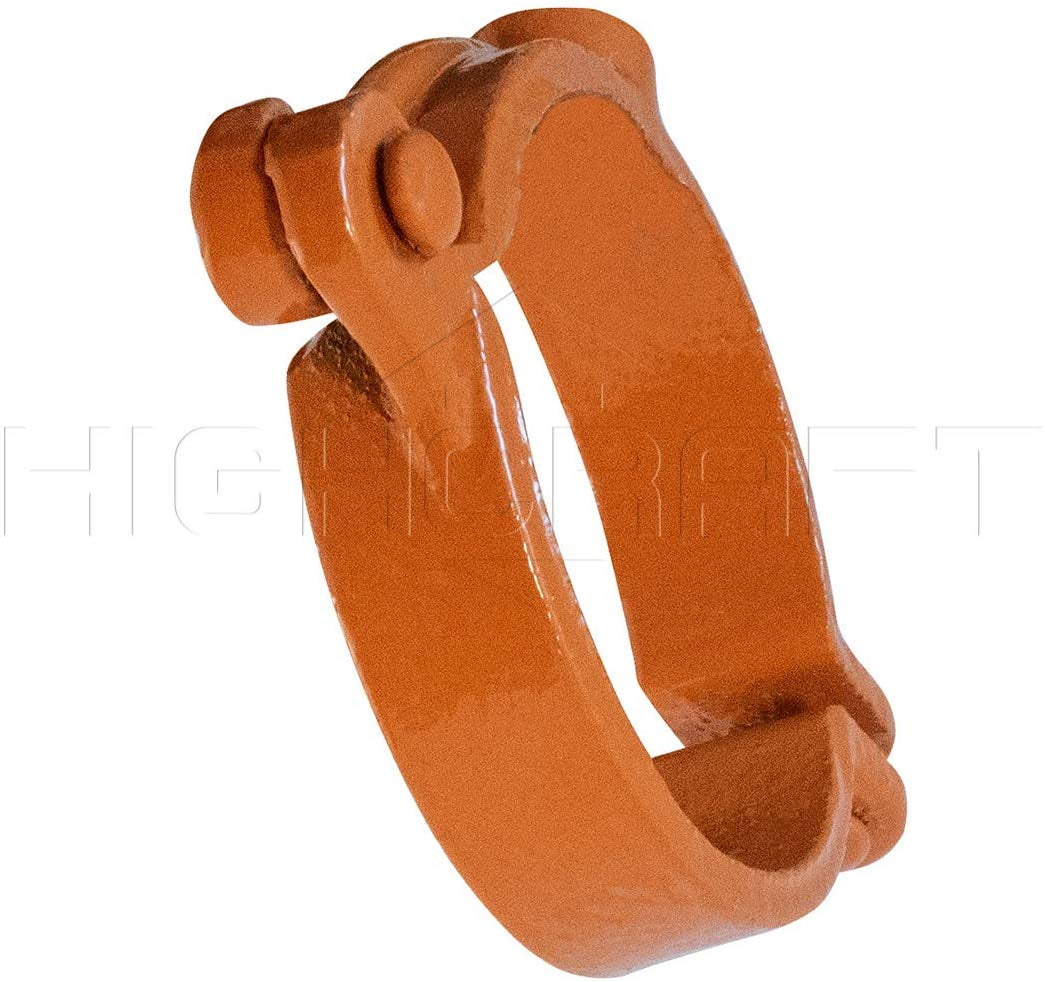 Highcraft Hinged Split Ring Pipe Hanger, 1 in. Copper Epoxy Coated Iron Extension Hanger with 3/8 in. Threaded Rod Fitting for Suspending Tubing (10 Pack)