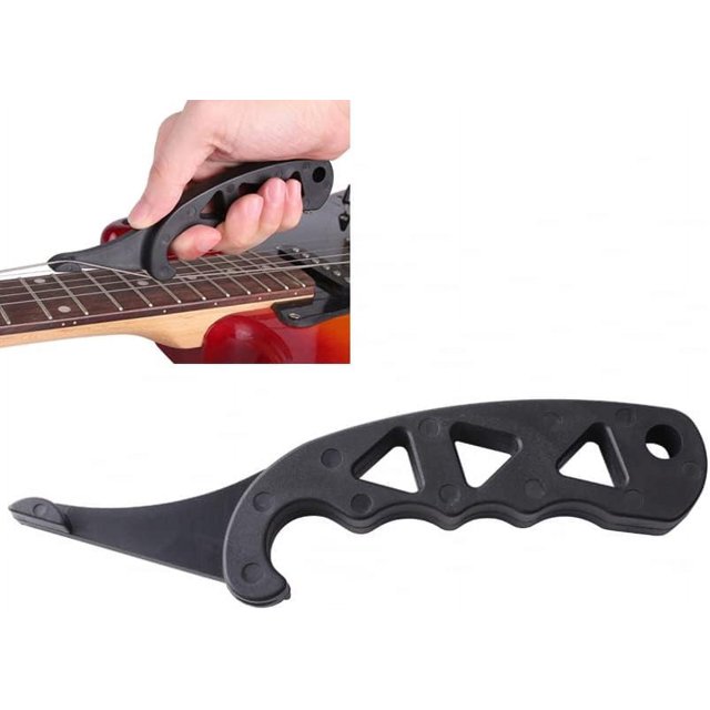 1 extractor de cuerdas de guitarra para asegurar instantáneamente cuerdas nuevas con la herramienta de extractor de cuerdas de guitarra.