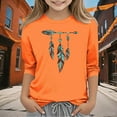 thumbnail image 1 of YUNAFFT T-Shirt Unisexe pour Enfants Orange Festival Imprimé Créatif Manches Courtes Col Rond Style Décontracté Ludique, 1 of 6