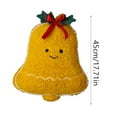 thumbnail image 3 of Anhility 17.71in Christmas Throw Pillow Toys Santa Claus Xmas Tree Reindeer Bells Pillow Stuffed Plush Soft for Christmas Winter Party Outdoor Bedroom Cushion Decoration, Orange, 3 of 6