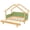 Natural+Green, variant on Bellemave Extendable Montessori House Bed, Wood Twin to King Daybed with Soft Cushion Rails, Double Twin Beds with Roof-Shaped, No Box Spring Needed (Natural Green)