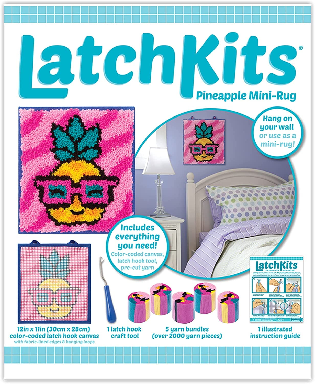 Latchkits Pineapple Mini Rug Kit