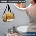 thumbnail image 4 of ZIATUBLE Sunflower Butterfly Paper Towel Storage Bag Washable Toilet Paper Roll Dispenser Universal Carrying and Storage Case Foldable Hanging Toilet Paper Towel Holder Paper Pouches, 4 of 7