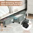 thumbnail image 6 of Flycity Under Bed Storage with Wheels, 2 Pack Underbed Storage Containers with Lids - Rolling Drawers & Bins for Bedroom Clothes Shoes Blankets, Grey, 6 of 10