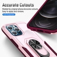 thumbnail image 5 of Full Body Protective Phone Case for iPhone 13 Pro 6.1", Heavy Duty Shockproof Cover iPhone 13 Pro [Dual Layer][Hard PC Back], Built in Finger Ring Stable 360°Rotatable Magnetic Ring Kickstand, 5 of 7