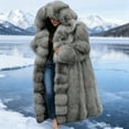 thumbnail image 2 of Women's Winter Warm Leather Jacket - Elegant Slim Fit Coat with Loose Neck Collar, Furry Outerwear Suitable for Fall/Winter, Machine Washable Cold Weather Jacket, 2 of 5
