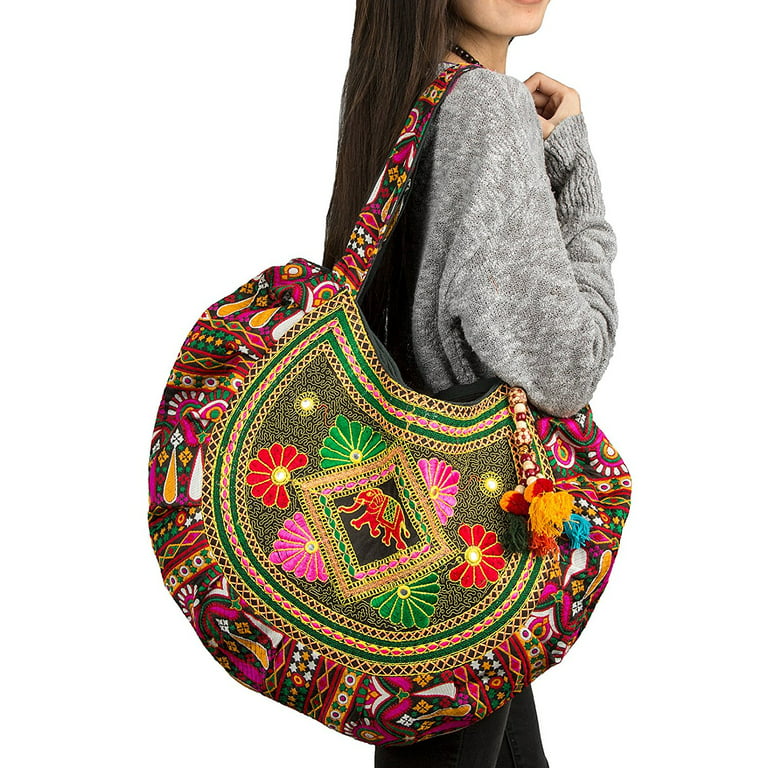 Brown Leather Hippie Bag Crossbody Hobo Bag With Comfortable 