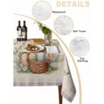 thumbnail image 3 of Easter Bunny, Tablecloth Rectangle Table Cloth 60x102, Waterproof Tablecloth Outdoor Table Cloth, Retro Watercolor Flowers Egg Plaid Purple Washable Table Cover for Kitchen Dinning Party, 3 of 8