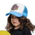 thumbnail image 3 of PAYOHTO Kids Colorful Flowers Baseball Hat Back Adjustable Mesh Breathable Hats Sky Blue Trucker Cap Outdoor Fishing Sun Caps for Boys or Girls ages 4-10, 3 of 9
