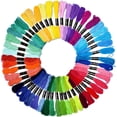 thumbnail image 1 of Embroidery Floss Rainbow Color 50 Skeins Per Pack Cross Stitch Threads, 1 of 5
