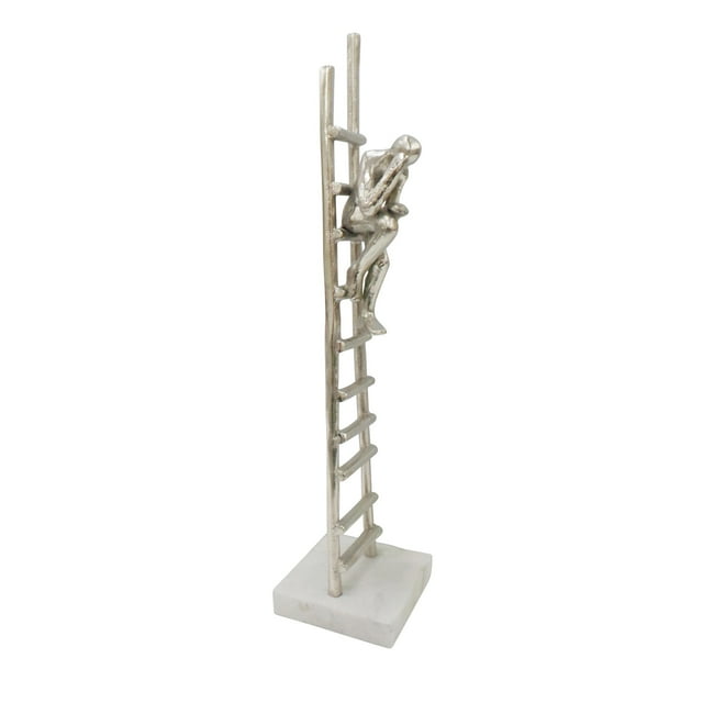 Sagebrook Home 12859-01 SCULPTURE Échelle Argentée, Personne Assise