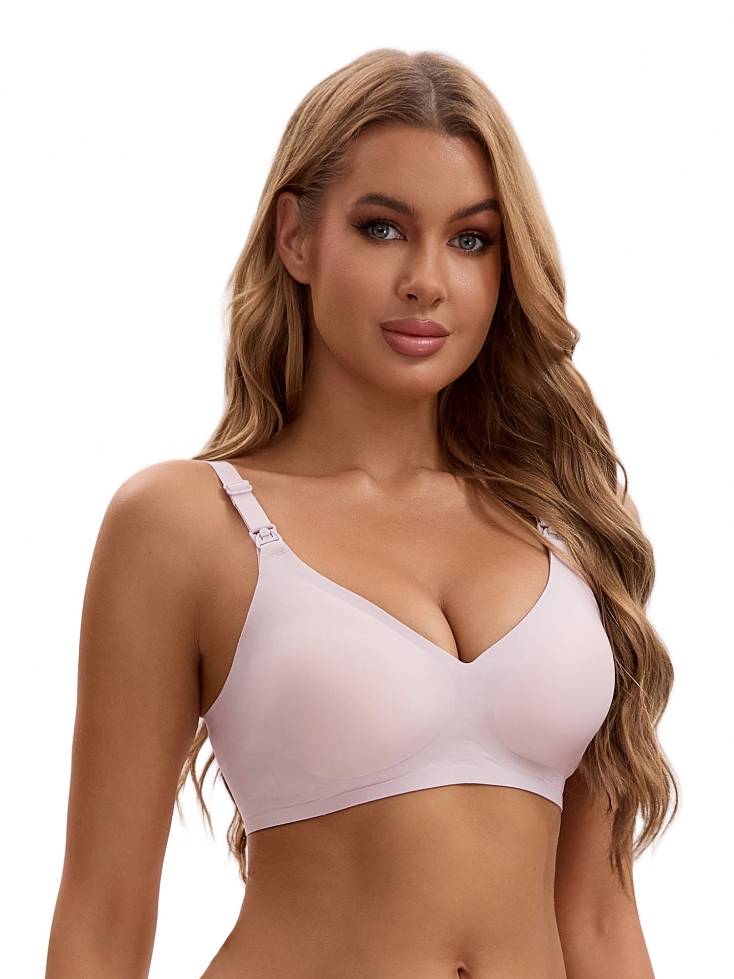 Unique Bargains Women's Nursing Push Up Wirefree Front Closure Bra