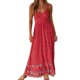 thumbnail image 2 of ICHUANYI Clearance Women's Printing Color Jumpsuit Short Skirt Sexy Off Shoulder Waist Sleeveless Dress(Red, L) ICHUANYI WER2023081106886, 2 of 9
