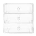 thumbnail image 1 of Organizador de escritorio con cajones, cajón de almacenamiento transparente, estuche de almacenamiento de cosméticos de 3 capas, soporte de maquillaje acrílico, 1 of 5