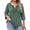 Grey Green, variant on 3/4 Sleeve Womens Plus Size Tops V Neck Lace Blouses Casual Tunic Shirts