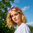 thumbnail image 2 of Children's Hair Accessories Bow Headband Featuring Red Blue and White Design for Stylish Barrettes, 2 of 4