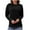 Black, variant on Posijego Women's Long Sleeve Shirts Crew Neck Solid Color Basic Tee Shirts Casual Loose Classic T-Shirts