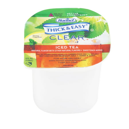 Hormel Healthlabs Drink Thick & Easy Iced Tea Nectar Consistency Portion Control Cups 24 Case 4