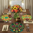 thumbnail image 4 of CounterArt Fiesta Plate 4- Pack Reversible Round Easy Care Placemats, 4 of 7