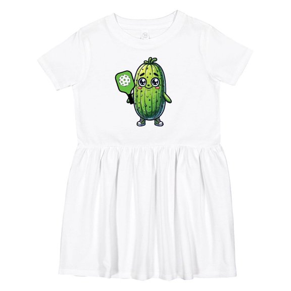 Inktastic Pickleball Funny Pickle Girls Toddler Dress