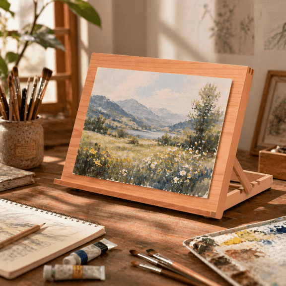 Falling in Art 5-Position Wood Drafting Table Easel Drawing and Sketching Board, 16 1/2 Inches by 12 1/8 Inches