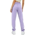 thumbnail image 4 of MIUOWANP Womens Jogger Pants Women Casual Trousers And Trousers Plus Velvet Running Fitness Sports Pants Purple S, 4 of 5