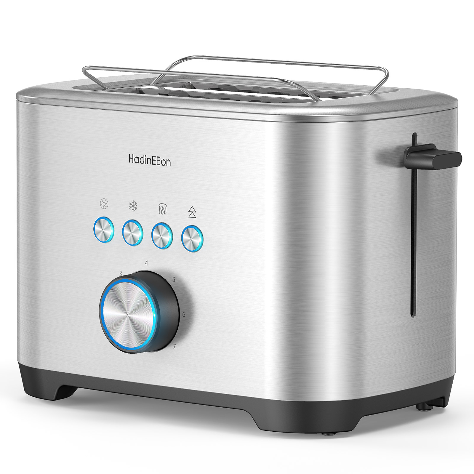 VIVEFOX 2 Slice Toasters, Toaster 2 Slice with Heating Rack, Reheat/ Defrost/ Bagel/ Cancel, 7