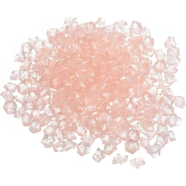 MECCANIXITY 1000pcs Glow Rocks 8-10mm Glow Pebbles Decoration in The Dark Luminous Stones Decor DIY Decorative Light Pink for Garden, Potted Plant, Fish Tank