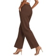 thumbnail image 5 of DYTTDG Women's Wide Leg Chino Pants | High Waisted Straight Leg Business Casual Trousers with Pockets, Office Wear, 5 of 7