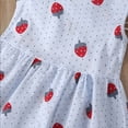thumbnail image 5 of Robes pour Tout-Petites Fille Sans Manches Ligne A à Étages Évasées Robes Soleil Robe Chic Robe Imprimée Fraise pour Filles Robe d'Anniversaire, 5 of 5