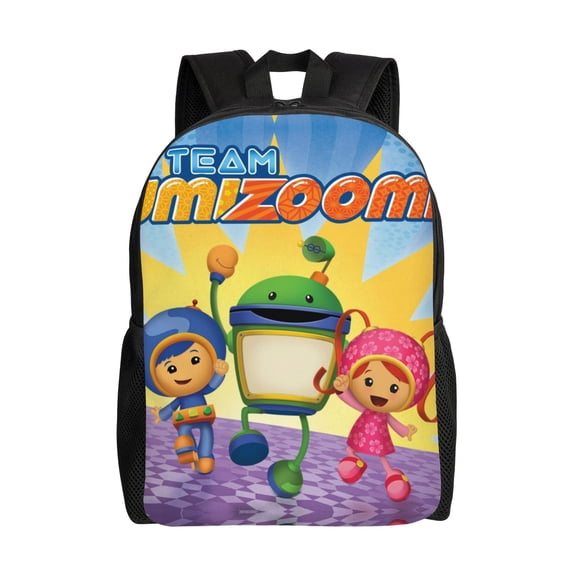 Team Umizoomi Backpack With 3d Creative Design Pattern Print Adjustable Shoulder Straps Smooth Zipper Large Capacity Backpack Casual Daily Backpack
