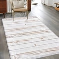 thumbnail image 3 of 3'x5' Area Rugs, White Wood Grain Indoor Outdoor Area Rug for Living Room Bedroom, Country Farmhouse Wooden Plank Washable Bathroom Rugs Kitchen Floor Carpet Mats Home Decor Aesthetic, 3 of 8