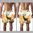 thumbnail image 3 of luoweisi Men's Beach Shorts Quick Dry Swim Trunks with Mesh Lining Jungle Elk 2XL, 3 of 5