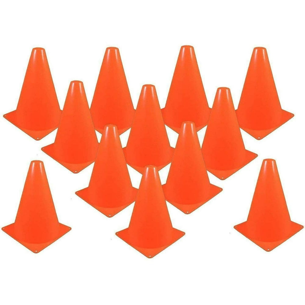 Traffic Cones Plastic 8 Inches Pack Of 12 Multipurpose Construction