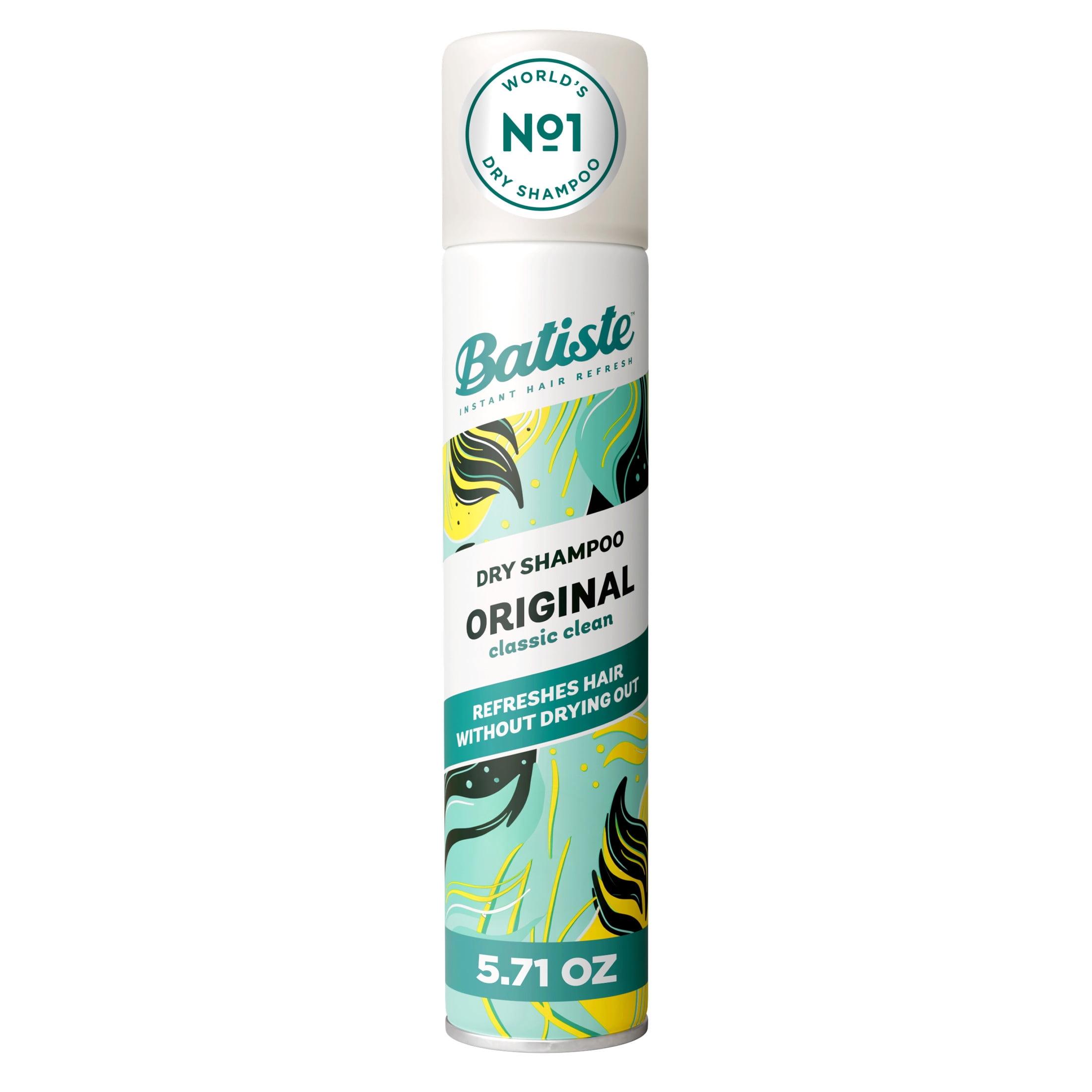 (2 pack) Batiste Original Dry Shampoo, Absorbs Oil & Grease, Classic Clean Scent, 5.71 oz