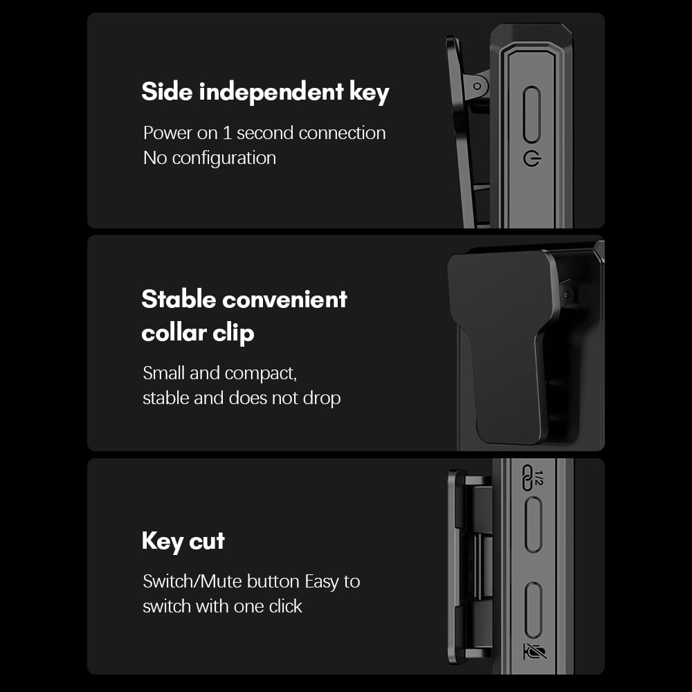 Microphones,Adapter Cables Box With Tft 100m Receiver 2pcs Box Screen Compatible Noise Reduction With Lavalier Clip-on Android 2pcs S Box Clip-on Microph00m Noise Buzhi Tft Sn 3pcs