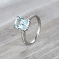 thumbnail image 6 of HeartsAndYou 2ct Cushion Natural Blue Aquamarine & Diamond Ring Accents 14k SOLID White Gold, 6 of 9