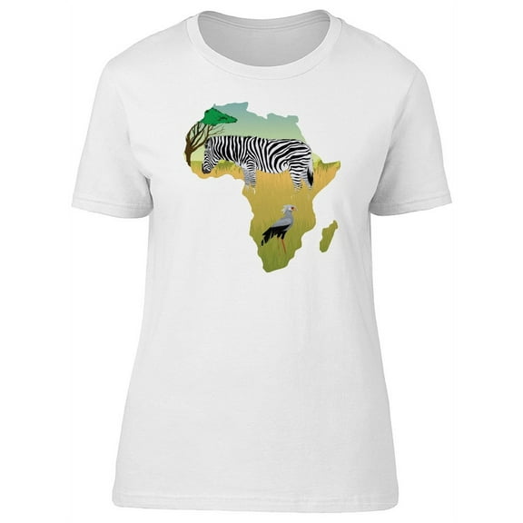 African Map (Zebra) T-Shirt Men -Image by Shutterstock, Male 4X-Large