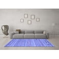 thumbnail image 3 of Ahgly Company Indoor Square Southwestern Blue Country Area Rugs, 7' Square, 3 of 4