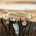 thumbnail image 6 of K-KED Adjustable Hand Woven Cartoon Cat Pendant Bracelet Couples Gift Women Jewelry-D, 6 of 9