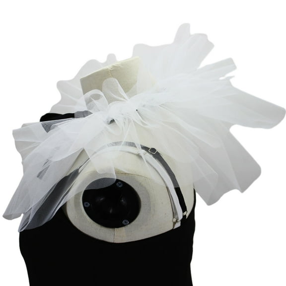 Ruffle Collar Victorian Neck Costume Cosplay Props Victorian Ruffled Mesh Faux Collar Shawl Neck Ruff