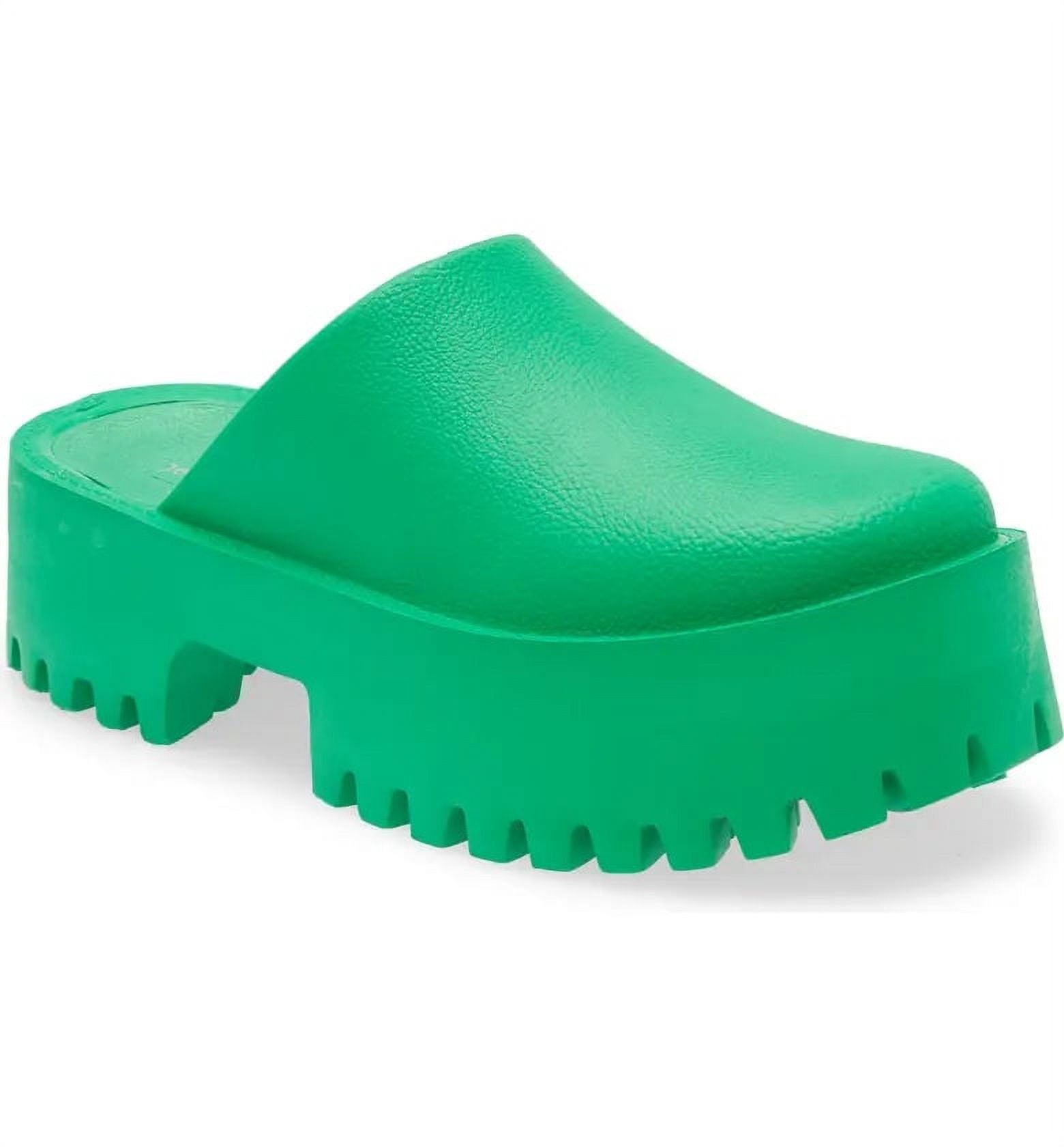 Jeffrey Campbell Clogge Green Fashion Slip On Slide Chunky