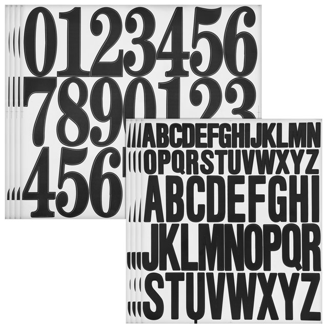 8 Sheets Letter And Number Stickers Adhesive Letter Stickers Alphabet Stickers Number Decals