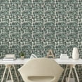 thumbnail image 2 of Ambesonne, Abstract Peel & Stick Wallpaper for Home, Mid Century Modern Pattern, 13"x36", Cadet Blue and Taupe Grey, 2 of 5