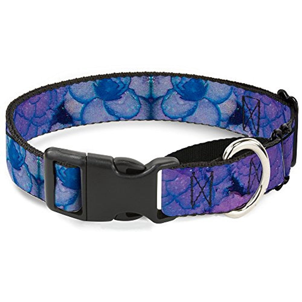 Buckle-Down Vivid Floral Collage3 Blues Purples Martingale Dog Collar