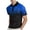 Blue, variant on ZVNAΖH Men's Short Sleeve Polo Shirt, Casual Gradient Print 3 Button Collar Tops Summer Lightweight Breathable Shirts for Golf, Vacation & Everyday Use