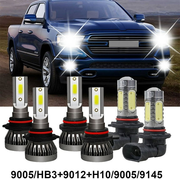 For Dodge RAM 1500 2500 3500 2014 2015 6x LED Headlight Fog Light Bulbsix